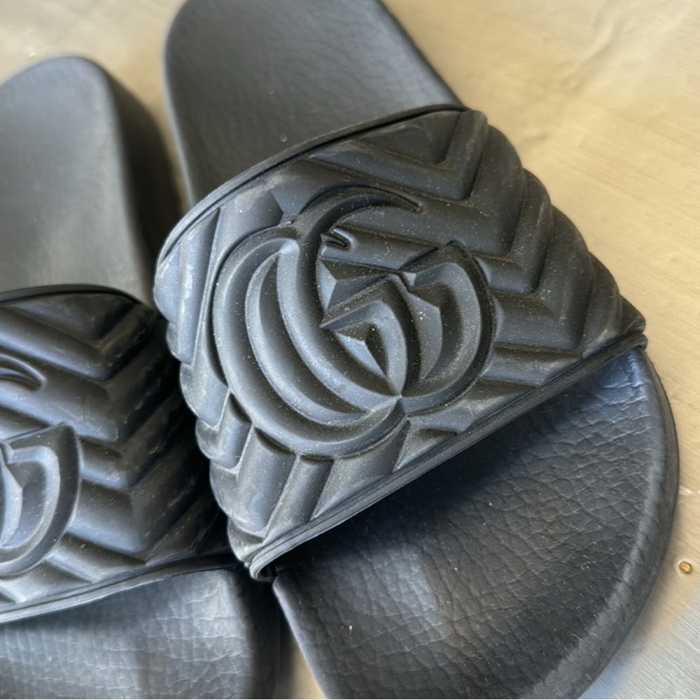Gucci slides black Marmont size 8 women’s